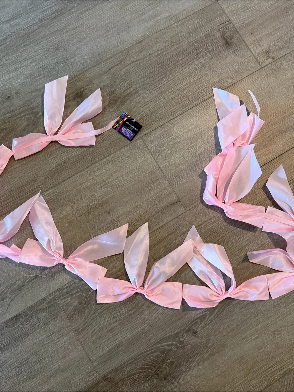 NWT Brother Sister Design Studio Pink Ribbon Bow Garland - Brand New